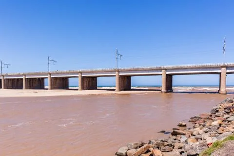 Bridge Beach River Ocean Stock Photos