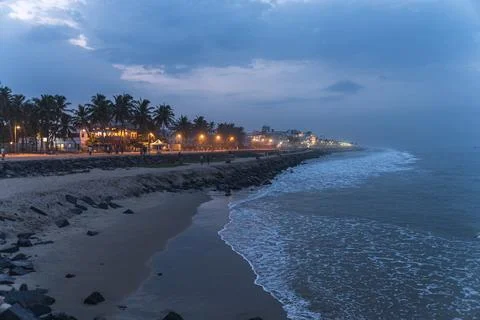 Bridge beach side view Stock Photos