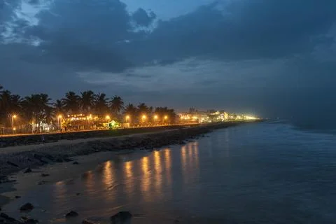 Bridge beach side view Stock Photos