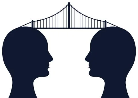 Bridge between minds Stock Illustration