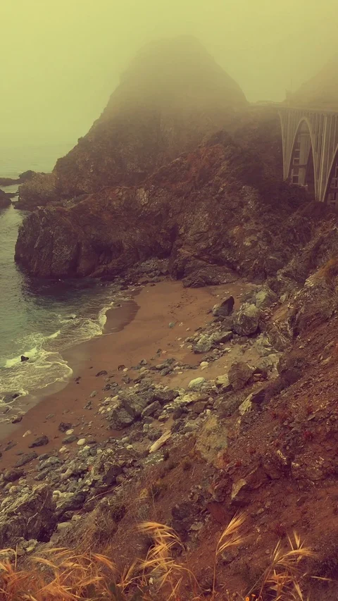 Bridge in Big Sur Stock Footage 122440609