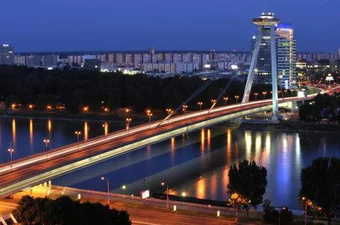 Bridge in Bratislava Stock Photos