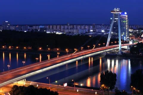 Bridge in Bratislava Foto stock