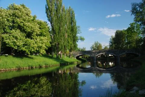 Bridge in Breznice Stock Photos