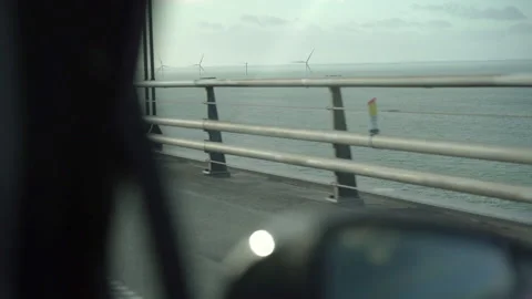 Bridge. Bridge over the sea. Denmark. Video stock 192553140