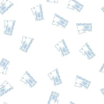 Bridge building glyph seamless pattern Illustrazione stock