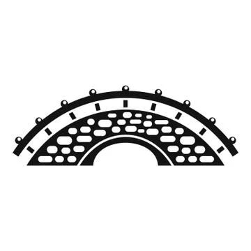 Bridge building icon, simple style Ilustración de archivo