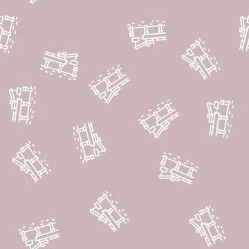 Bridge building line seamless pattern Ilustración de archivo