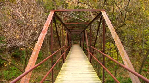 Bridge for Canal Tow Path Stock Footage 38876120