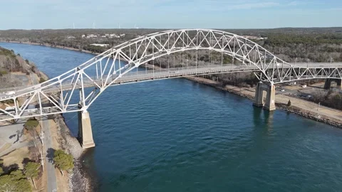 The Bridge at the Cape Cod Canal in Massachusetts Stock Footage 306878038