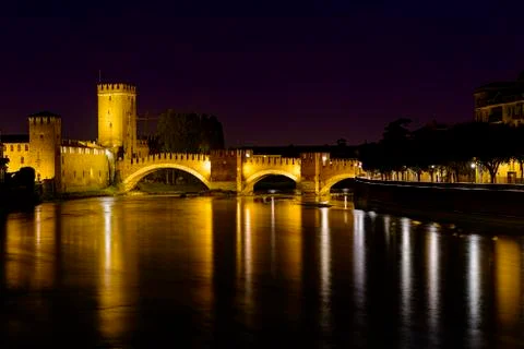 Bridge of castelvecchio Stock Photos