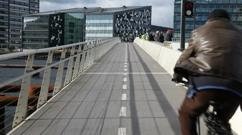 Bridge in central Copenhagen Video stock 34474354