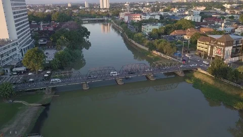 The bridge in chiang mai Stock Footage 100340785