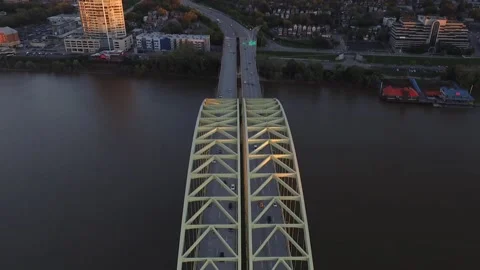 Bridge in Cincinnati Ohio Stock Footage 164929132