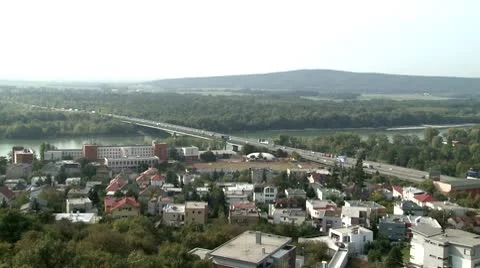 Bridge in city Stock Footage 8841279