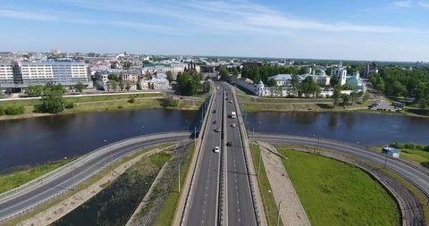 Bridge in the city Stock Footage 93397979