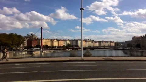 Bridge In The City Of Lyon Stock-Footage 69160311