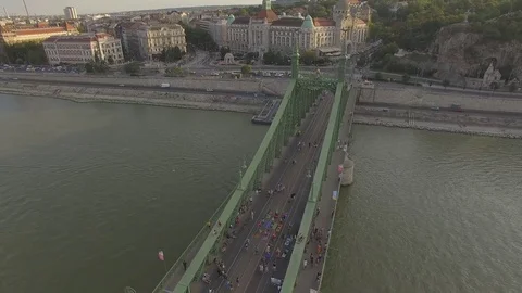Bridge closed for protest Stock Footage 83427671