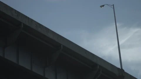 Bridge Closeup of Bridge Lamp Post Stock-Footage 68401883