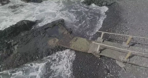 Bridge by the coast Stock Footage 114654145