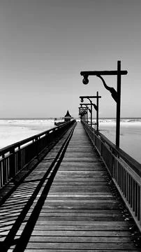 Bridge to the coast Stock Photos