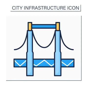 Bridge color icon Stock Illustration