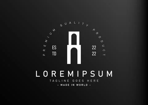 Bridge column logo design. Vector illustration of minimalist bridge building  Иллюстрация