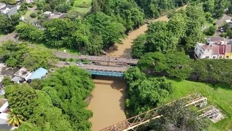 Bridge connecting housing complex Stock Footage 261495252