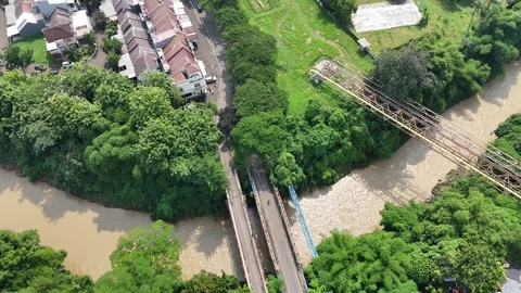Bridge connecting housing complex Stock Footage 261495409