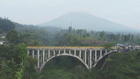 Bridge connecting the valley Stock Footage 292460186