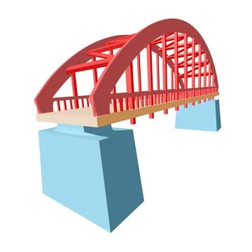 Bridge connection structure. Stock Illustration
