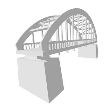 Bridge connection structure. Illustrazione stock