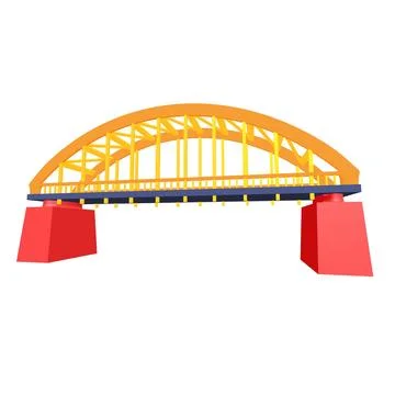 Bridge connection structure. Ilustración de archivo