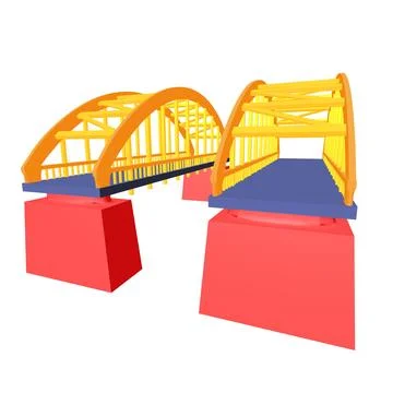 Bridge connection structure. Ilustración de archivo