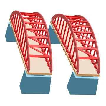 Bridge connection structure. Ilustración de archivo
