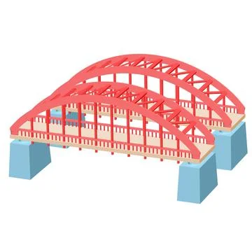 Bridge connection structure. Ilustración de archivo