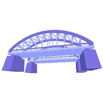 Bridge connection structure. Ilustración de archivo