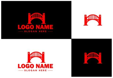 Bridge Construction Building logo icon vector for business brand app icon c.. Ilustración de archivo