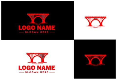 Bridge Construction Building logo icon vector for business brand app icon c.. Ilustración de archivo