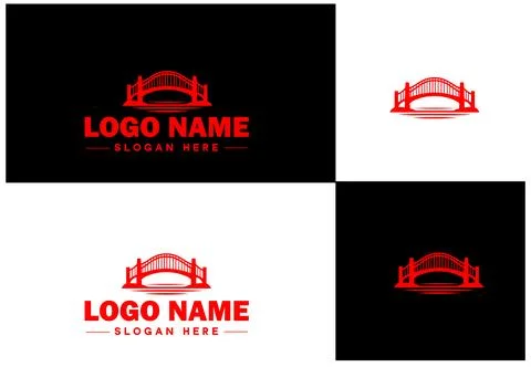 Bridge Construction Building logo icon vector for business brand app icon c.. Ilustración de archivo