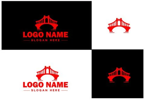 Bridge Construction Building logo icon vector for business brand app icon c.. Ilustración de archivo