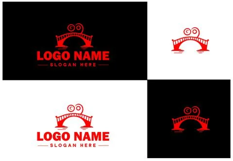 Bridge Construction Building logo icon vector for business brand app icon c.. Ilustración de archivo
