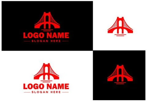 Bridge Construction Building logo icon vector for business brand app icon c.. Ilustración de archivo
