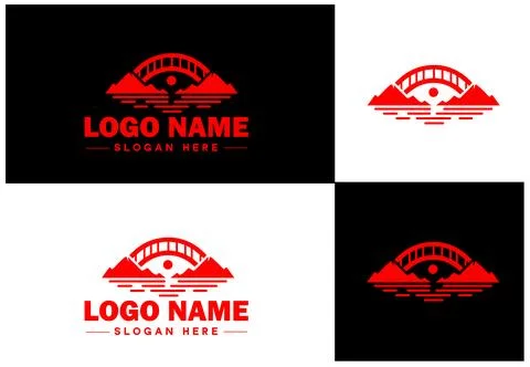 Bridge Construction Building logo icon vector for business brand app icon c.. Ilustración de archivo
