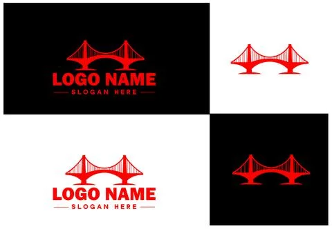 Bridge Construction Building logo icon vector for business brand app icon c.. Ilustración de archivo