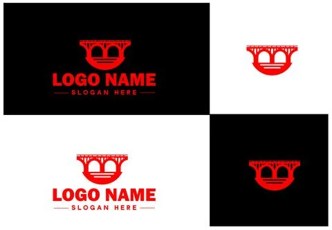 Bridge Construction Building logo icon vector for business brand app icon c.. Ilustración de archivo