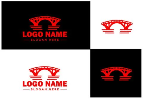 Bridge Construction Building logo icon vector for business brand app icon c.. Ilustración de archivo