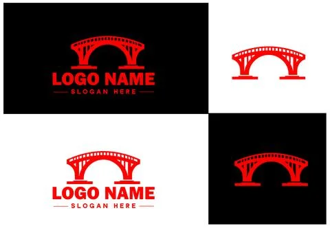Bridge Construction Building logo icon vector for business brand app icon c.. Ilustración de archivo