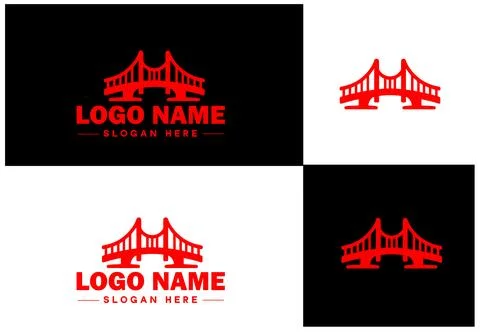 Bridge Construction Building logo icon vector for business brand app icon c.. Ilustración de archivo