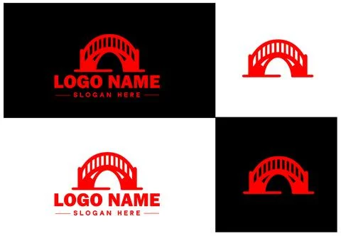 Bridge Construction Building logo icon vector for business brand app icon c.. Ilustración de archivo